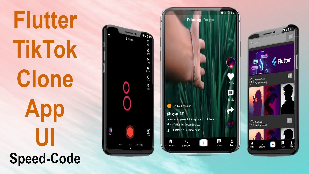 Flutter Building TikTok's Clone App UI - Speed Code - YouTube