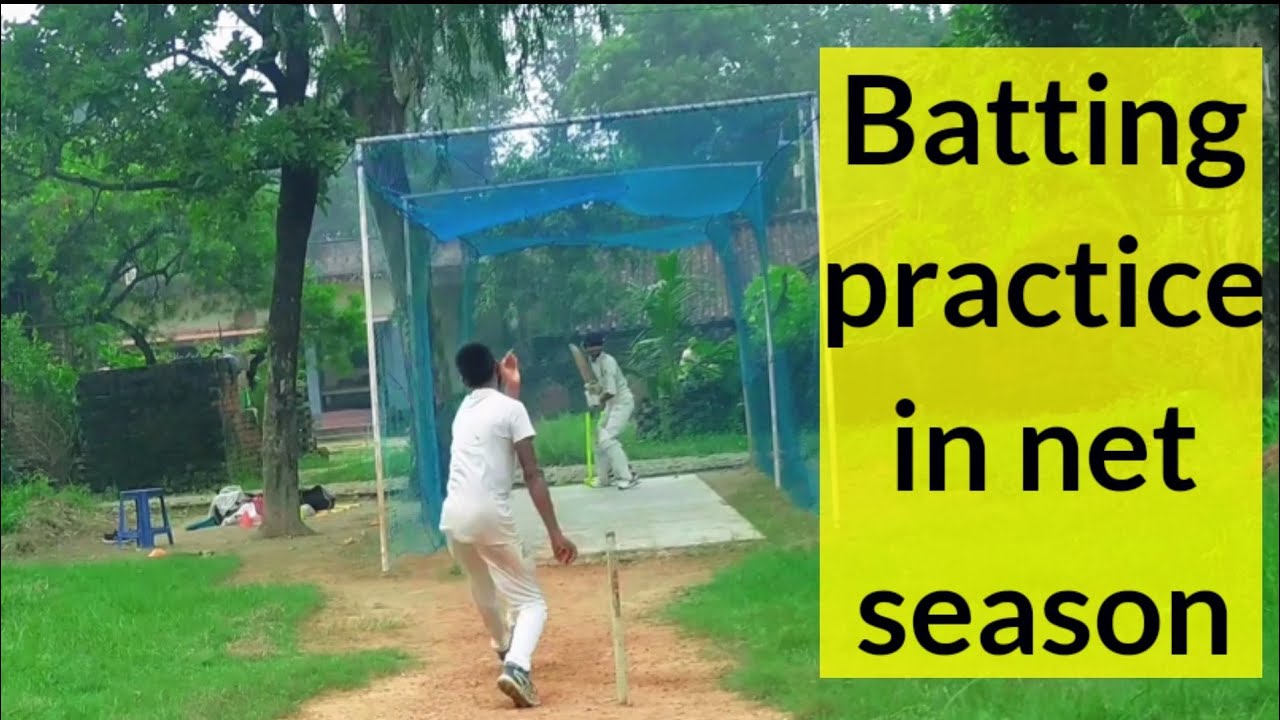 Cricket batting practice in net session at home #johnsonchaurasiya # ...