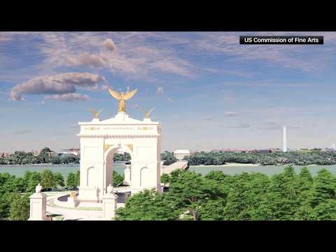 Trump says planned Washington arch will serve military purpose