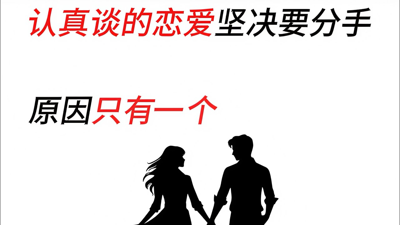 认真谈的恋爱如果坚决要分手，原因只有一个。