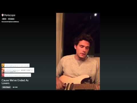 John Mayer on Periscope plays a super chill Slow Dancing In A Burning Room 9/8/15