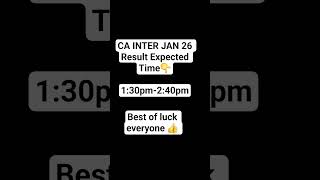 CA INTER JAN 26 result expected timing on 8th March in afternoon around 1:30pm-2:40pm. Best of luck.