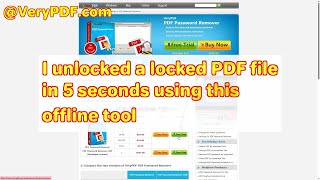 I unlocked a locked PDF file in 5 seconds using this offline tool