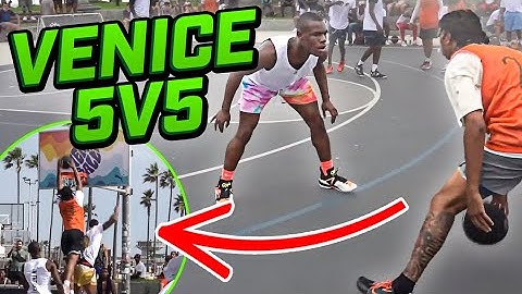 EAST COAST VS WEST COAST HOOPERS GO AT IT! 5V5 AT VENICE BEACH! | In The Lab