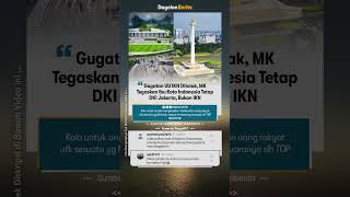 Gugatan UU IKN Ditolak, MK Tegaskan Ibu Kota Indonesia Tetap DKI Jakarta, Bukan IKN