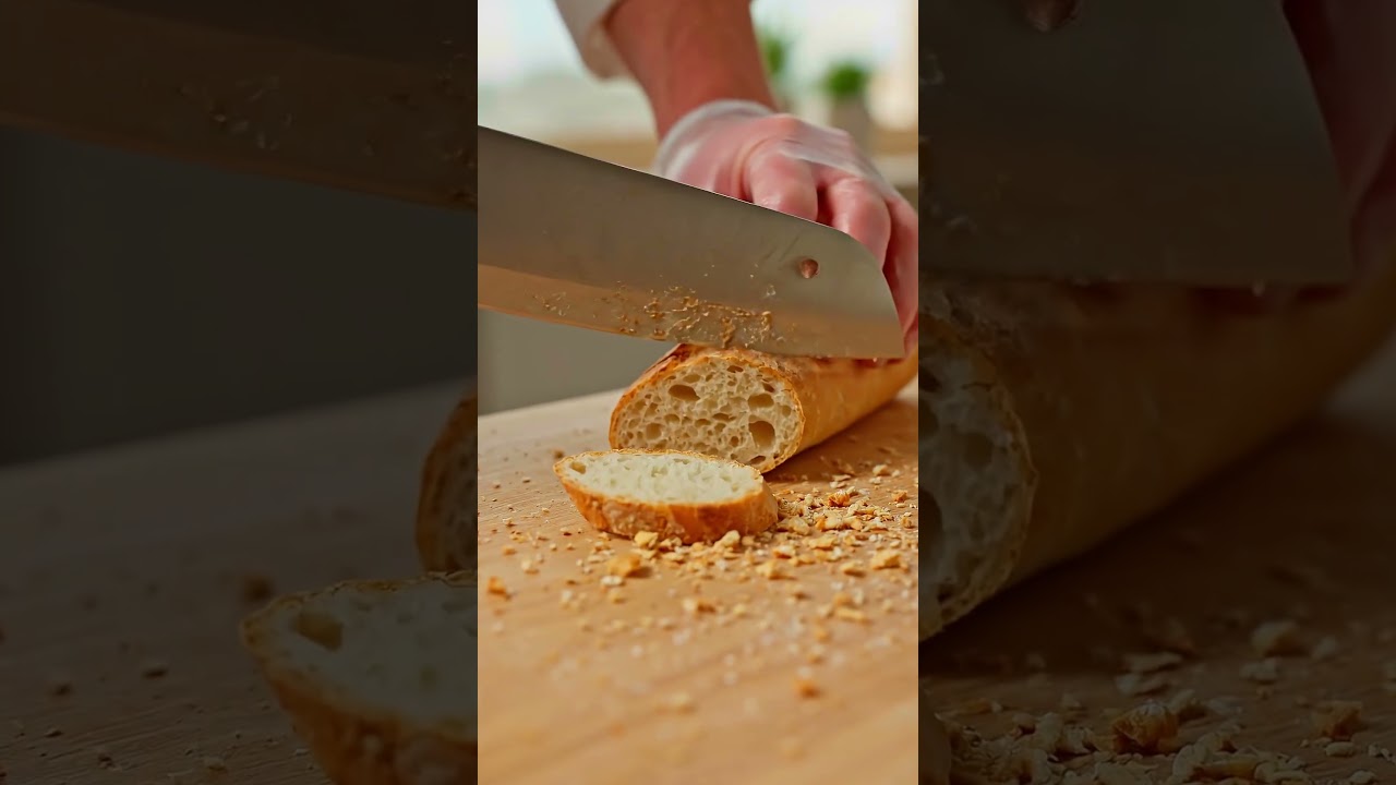 Satisfying Slicing Baguette Video ASMR🔥 