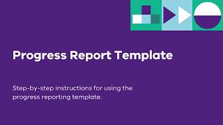 Progress report template