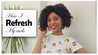 How I refresh my curls  طريقه عمل الريفريش للشعر الكيرلى