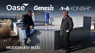 Modern Koi Blog #5870 - Oliver's 6,000 liter Genesis pond above the city rooftops