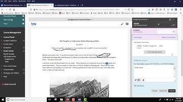 Grading assignments in Blackboard