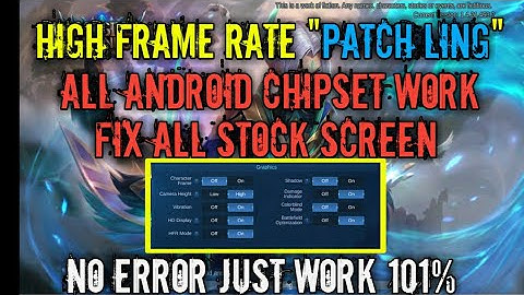 Update High Frame Rate Fix All Stocking  100% | Patch Ling Working 100%