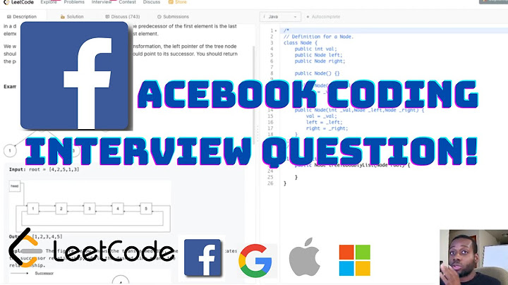 FACEBOOK Coding Question - Convert Binary Search Tree to Sorted Doubly Linked List | LeetCode