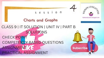 Class 9 IT: Part B Unit 4 Session 4 Charts and Graphs Solution | Question Answers @kishaneducators