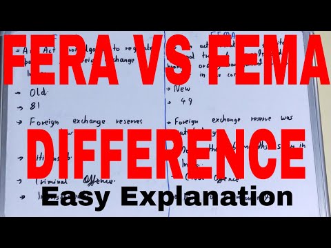 FERA vs FEMA|ఫెరా మరియు ఫెమా మధ్య వ్యత్యాసం|ఫెమా మరియు ఫెరా తేడా|ఫెరా మరియు ఫెమా తేడా