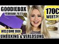 170€ Wert! Goodiebox Welcome Box Februar 2023 | Unboxing &amp; Verlosung