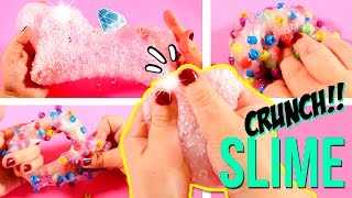 ¡¡CRUNCHY SLIME!! 3 Recetas DIY de SLIME CRUJIENTE: Slime Diamante, perlado  y arcoiris - YouTube