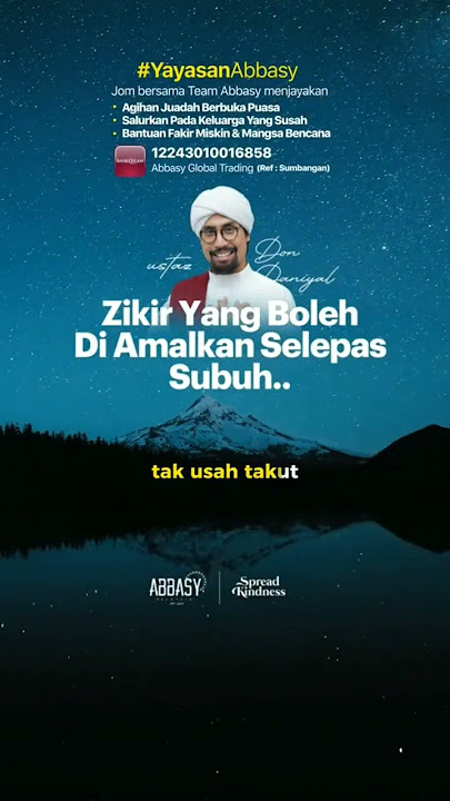 Boleh amalkan zikir ini selepas subuh, baca 3 kali