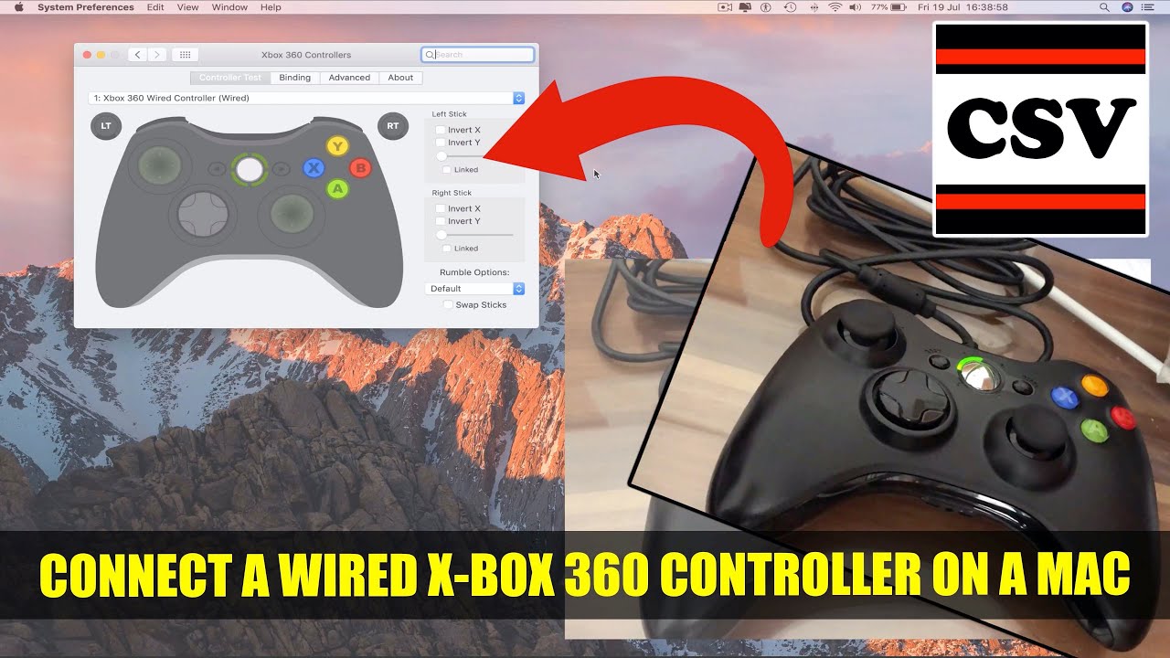How To CONNECT a Wired X-Box 360 Controller On a MacBook Pro - Basic  Tutorial | New - YouTube