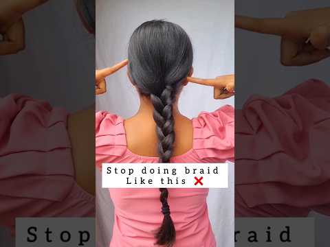 try this school braid hairstyle hack/#hairstyle #hair #hairtutorial #hacks #braids #shorts #viral