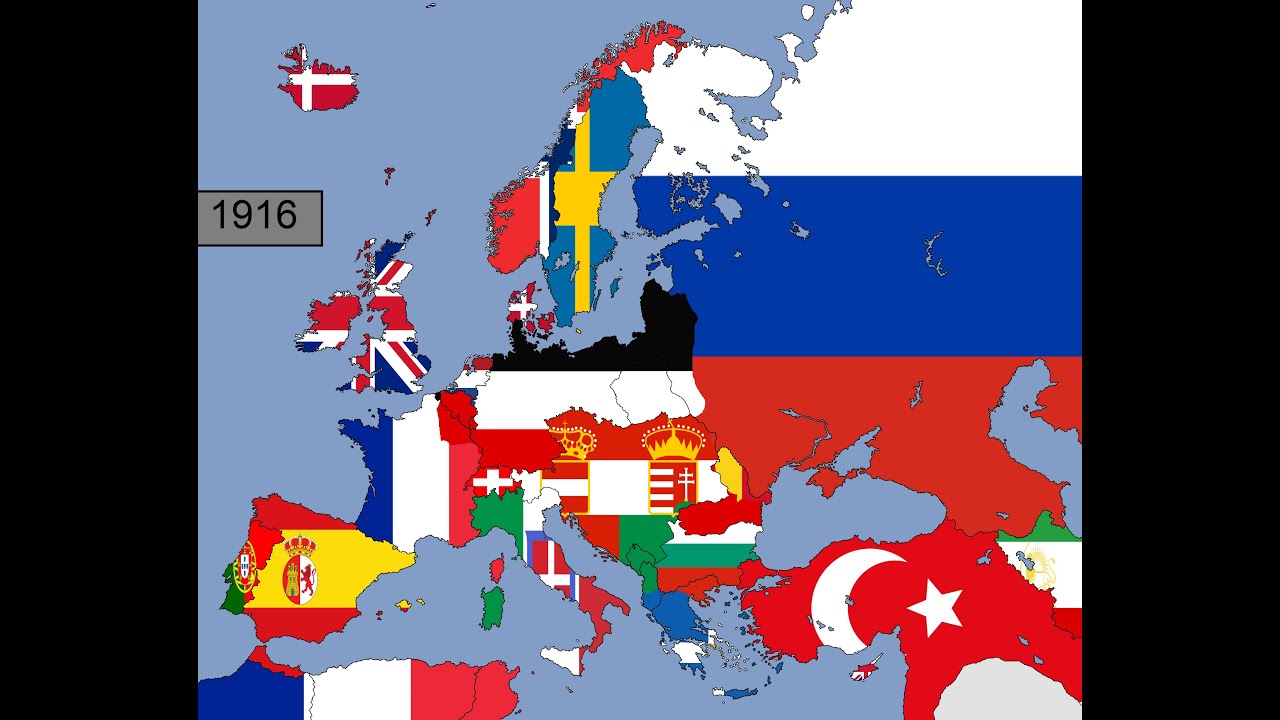 Europe Timeline Of National Flags Part 1 Youtube