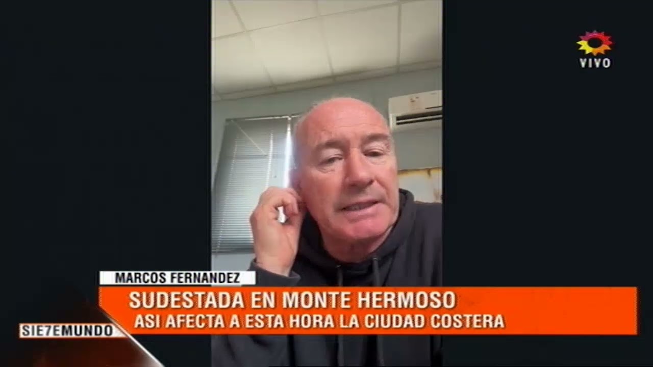 La sudestada en Monte Hermoso. Marcos Fernández