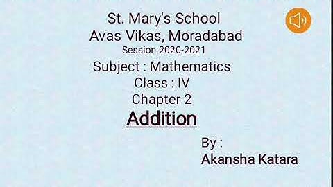 Class 4th Mathematics Chapter 2 Addition Ex. 2.1