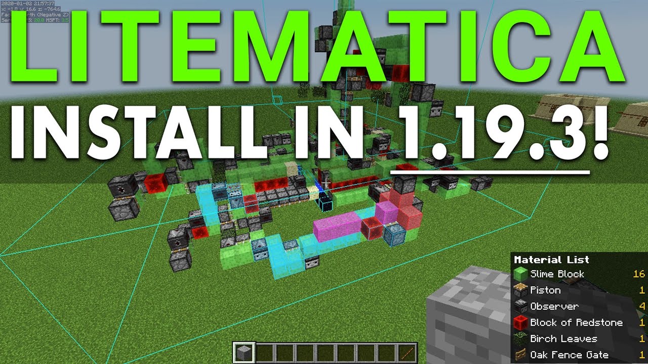 To & Install Litematica 1.19.3 (Schematica for Minecraft) - YouTube