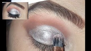 Sparkling Silver Eye Makeup Tutorial screenshot 1