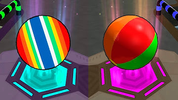 RAINBOW Going Ball vs RAINBOW Speed Ball Adventure - Who Completes More Levels? Race 1108