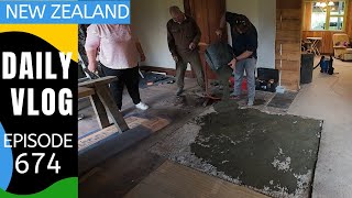 Laying concrete inside!  [Life in New Zealand Daily Vlog #674] by Real New Zealand Adventures 506 views 3 weeks ago 7 minutes, 32 seconds