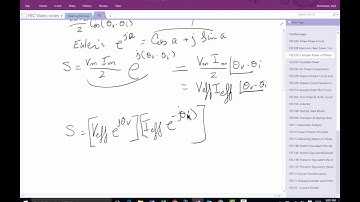 FEC23D Complex Power in Phasor Domain