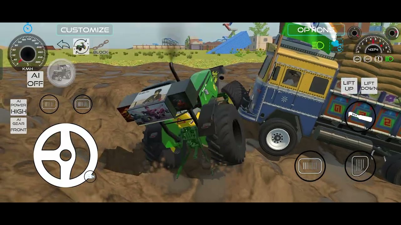 Dumper ko nikalne gaye 3 tractor bhi fase Indian vehicle gaming video mp 13 AALE 