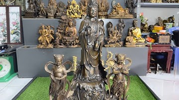 Đại Nhật Như Lai – Quan Âm 2 Đồng Tử – Bộ Đỉnh Lư Tam Sự