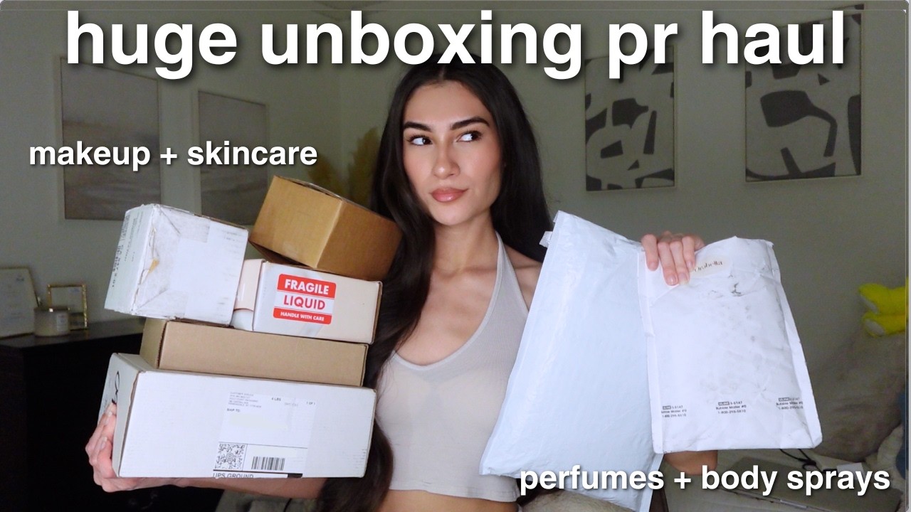 HUGE PR UNBOXING HAUL | makeup, perfume, clothes & more!