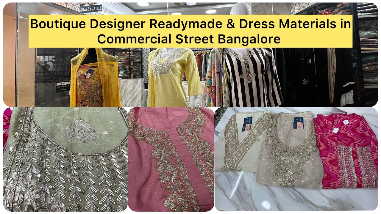 Best Designer Readymade and Dress Materials Collection in Commercial Street Bangalore | Khushbu