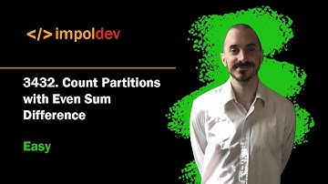 Count Partitions with Even Sum Difference | LeetCode 3432 - Python