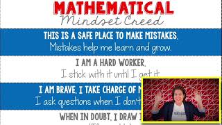 Begin Every Math Lesson with This! - [MATHEMATICAL MINDSET CREED]