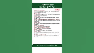 .NET Developer Interview Guide – PART 1, #careergrowth #studymotivation #softwaredeveloper#itjobs