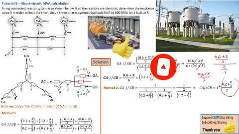 Short circuit fault level - Fault current calculation - Tutorial 8. Part 2