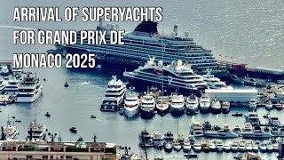 The SUPERYACHTS arriving and departing for the MONACO GRAND PRIX 2025 ( PART 1 )