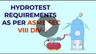 Hydrotest Requirements as per ASME Sec VIII Div-1 | UG-99 | 27-4 | Pressure Vessel