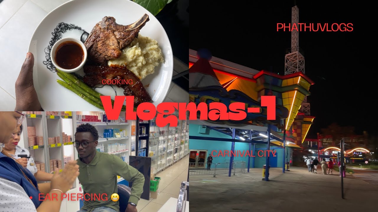 Got My Ears Pierced🔫, arcades 🕹️& Gym 💪🏿|vlogmas 1/2 