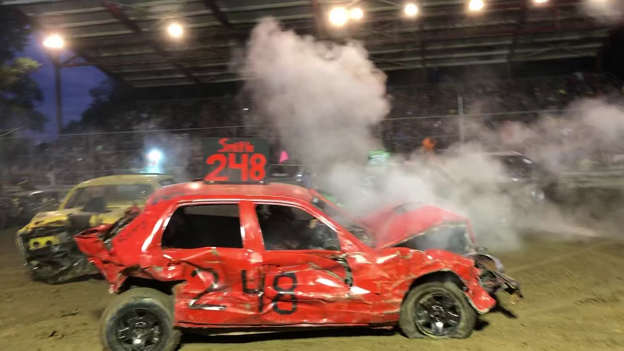 2019 Cambria County Fair 8 Cylinder Demolition Derby Heat 3