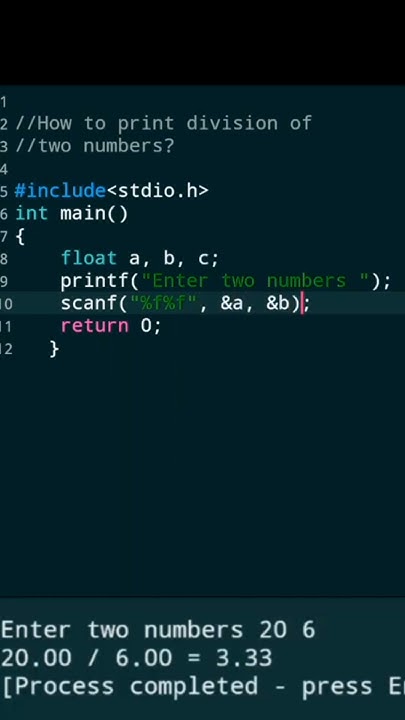 How to do division in c programming and how to code in c programming ...