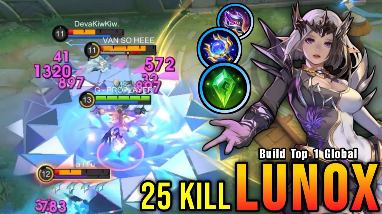 25 Kills!! Lunox Dawn Revelation 100% Killing Machine!! - Build Top 1 Global Lunox ~ MLBB