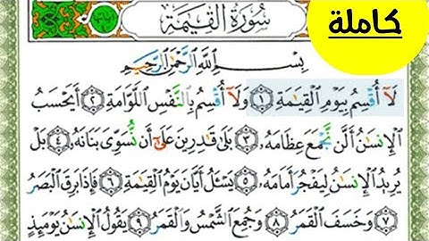 سورة القيامة || بصوت الشيخ *أيمن سويد* حيث يساعد صوت الشيخ على الحفظ والتجويد بشكل متقن 💯