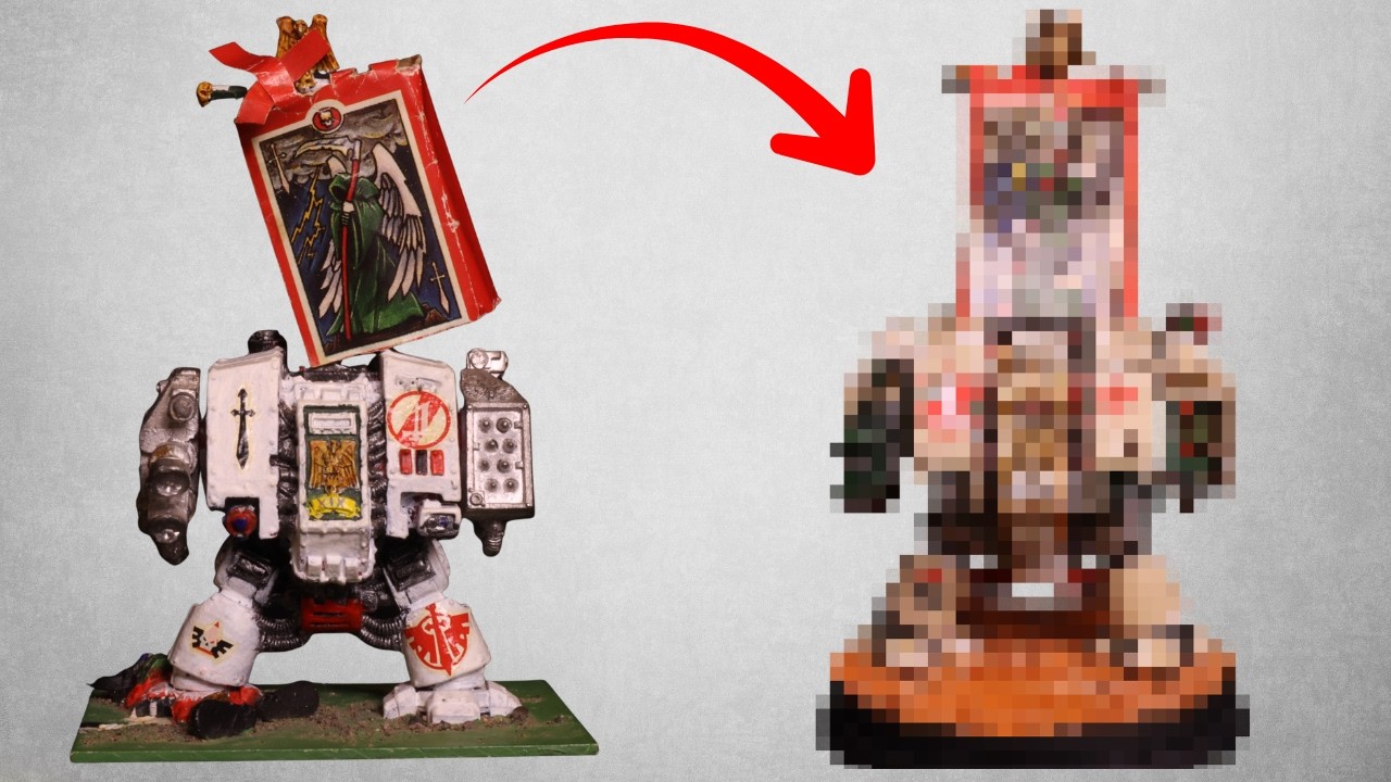 Restoring an old metal Dreadnought for Dark Angels!