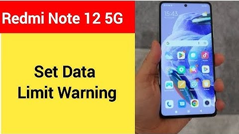 how to set data limit warning, redmi Note 12 5G me data limit kaise set karen