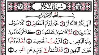 سورة التكاثر بصوت سهل ياسين