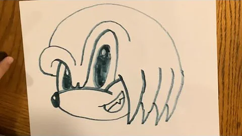 Directed drawing of Knuckles